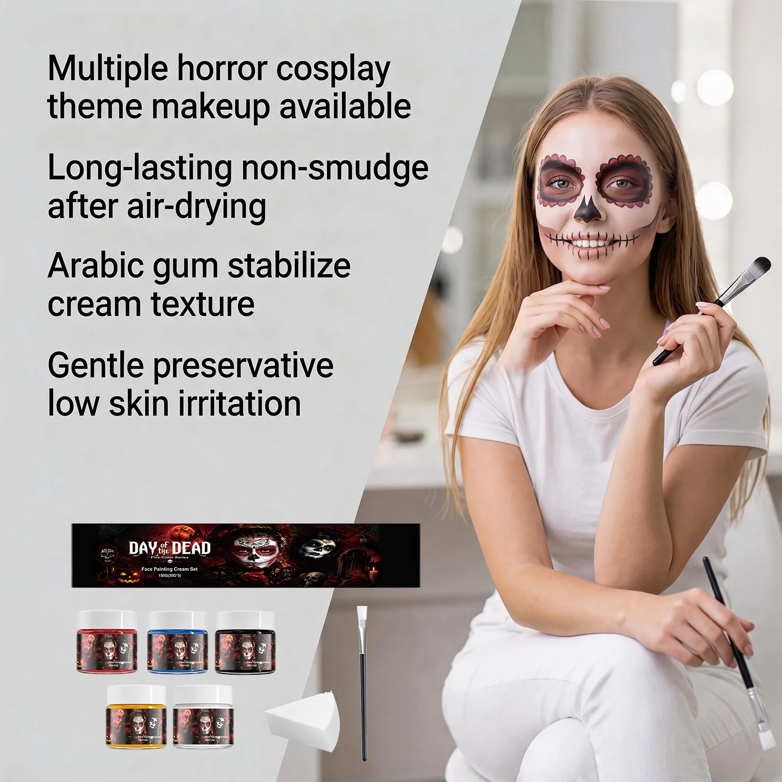Halloween face paint cream texture